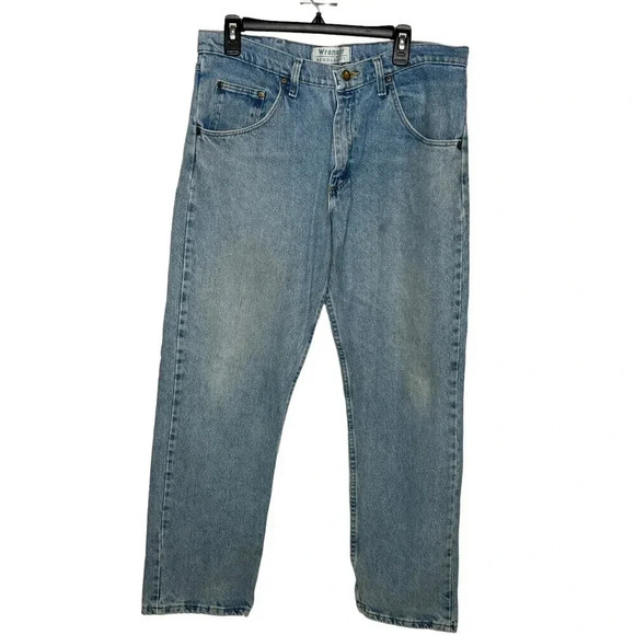 Wrangler Rugged Wear Regular Fit Denim Medium Wash Blue Jeans Sz. 34 - Picture 1 of 8